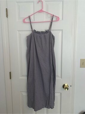 Women's Sleeper Nightdress in deep purple/plum Stripe